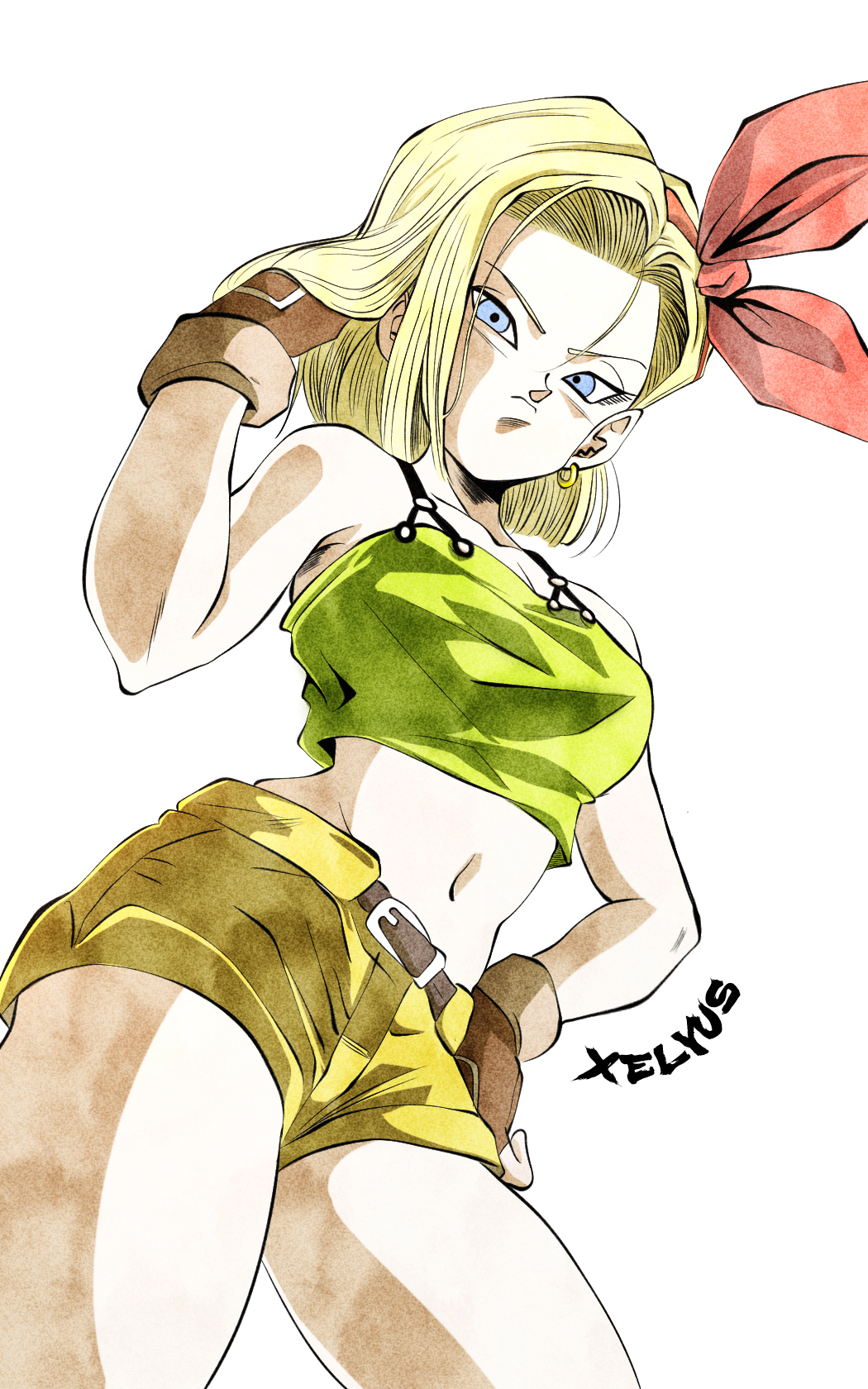 Android 18/Lazuli in Launch’s clothes