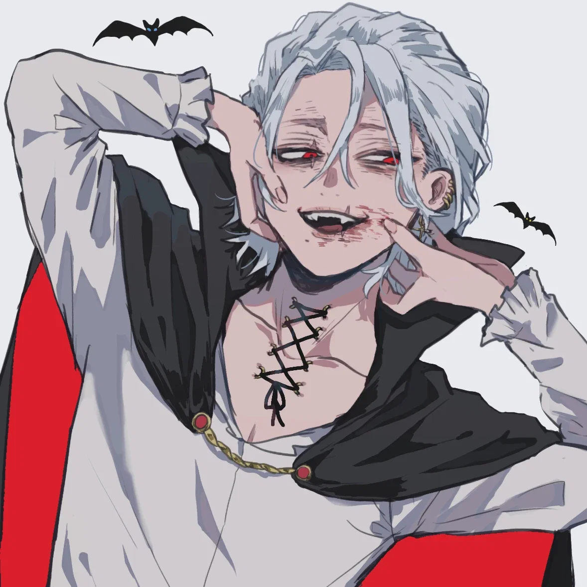 Shigaraki, but he's a vampire 🧛‍♂️ (🎃 Happy Halloween 🎃)