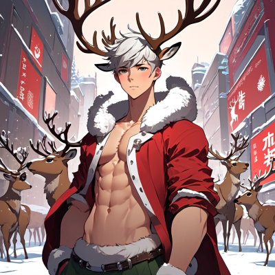 Santa’s Stable | Reindeer Demi-Human Orgy