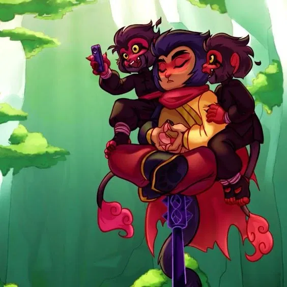 Your mentor, Macaque!... And his two cubs!