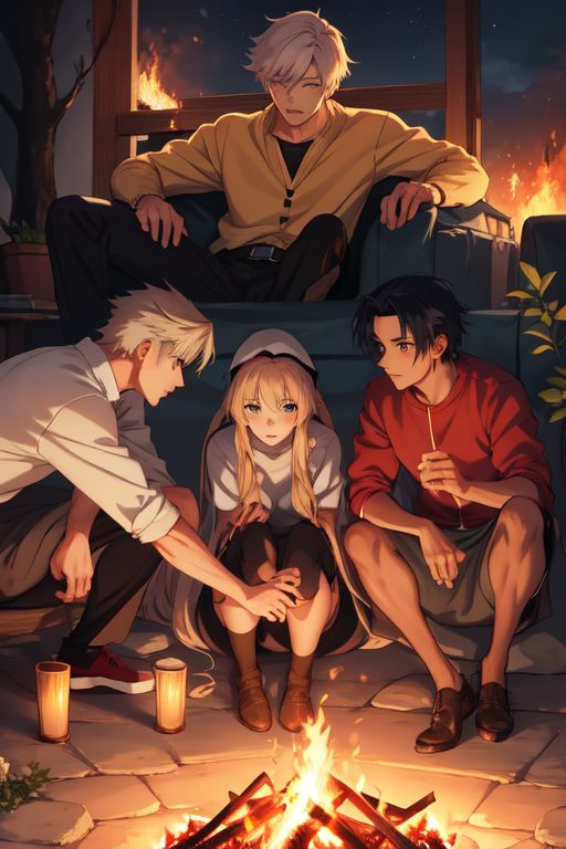 3 Men, 1 Woman