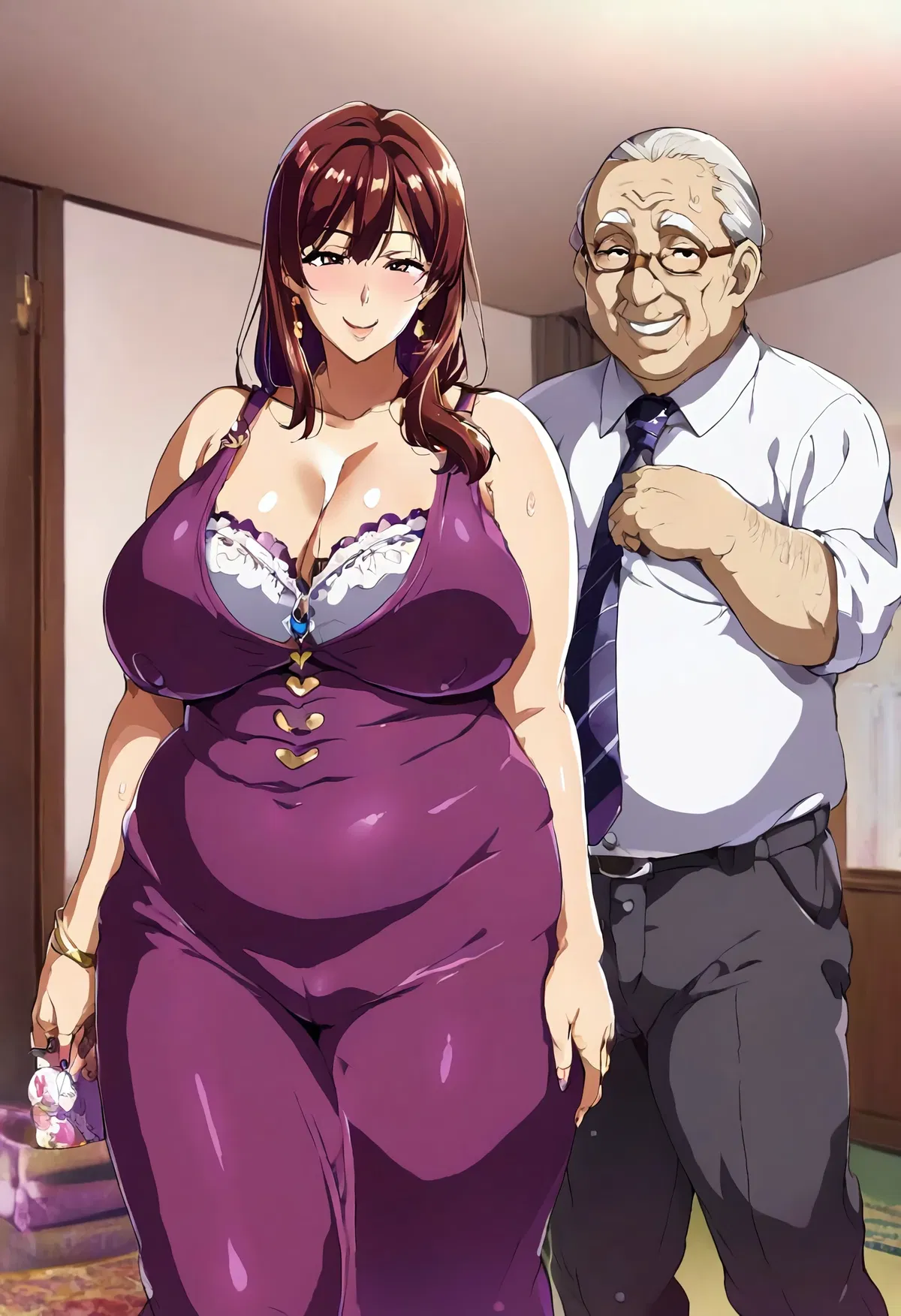 Uncle's Busty Wife (Reverse NTR!)