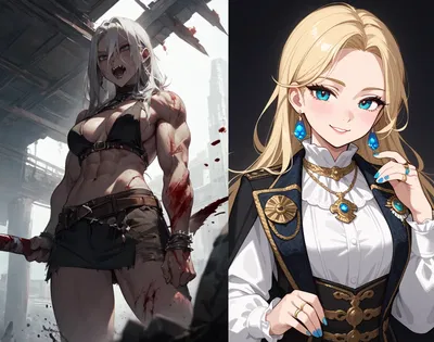 Barbarian Kaedra and Princess Margaux