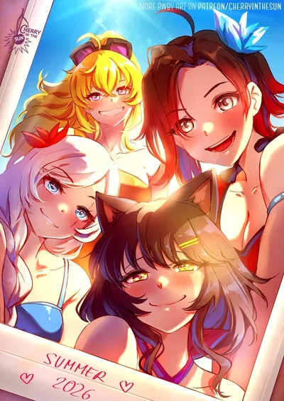Team RWBY at The Beach