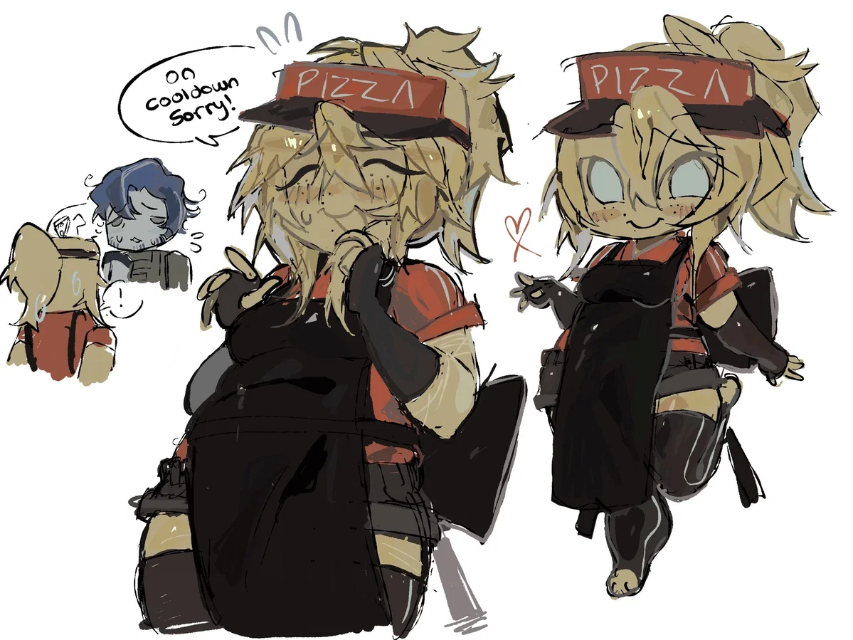 your female Pizza delivery girl