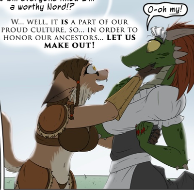 Argonian Maid and Savage Khajiit
