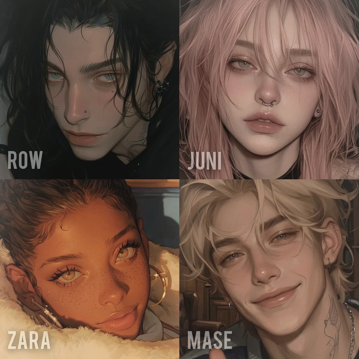 AZ ∥ Row, Juni, Zara and Mase