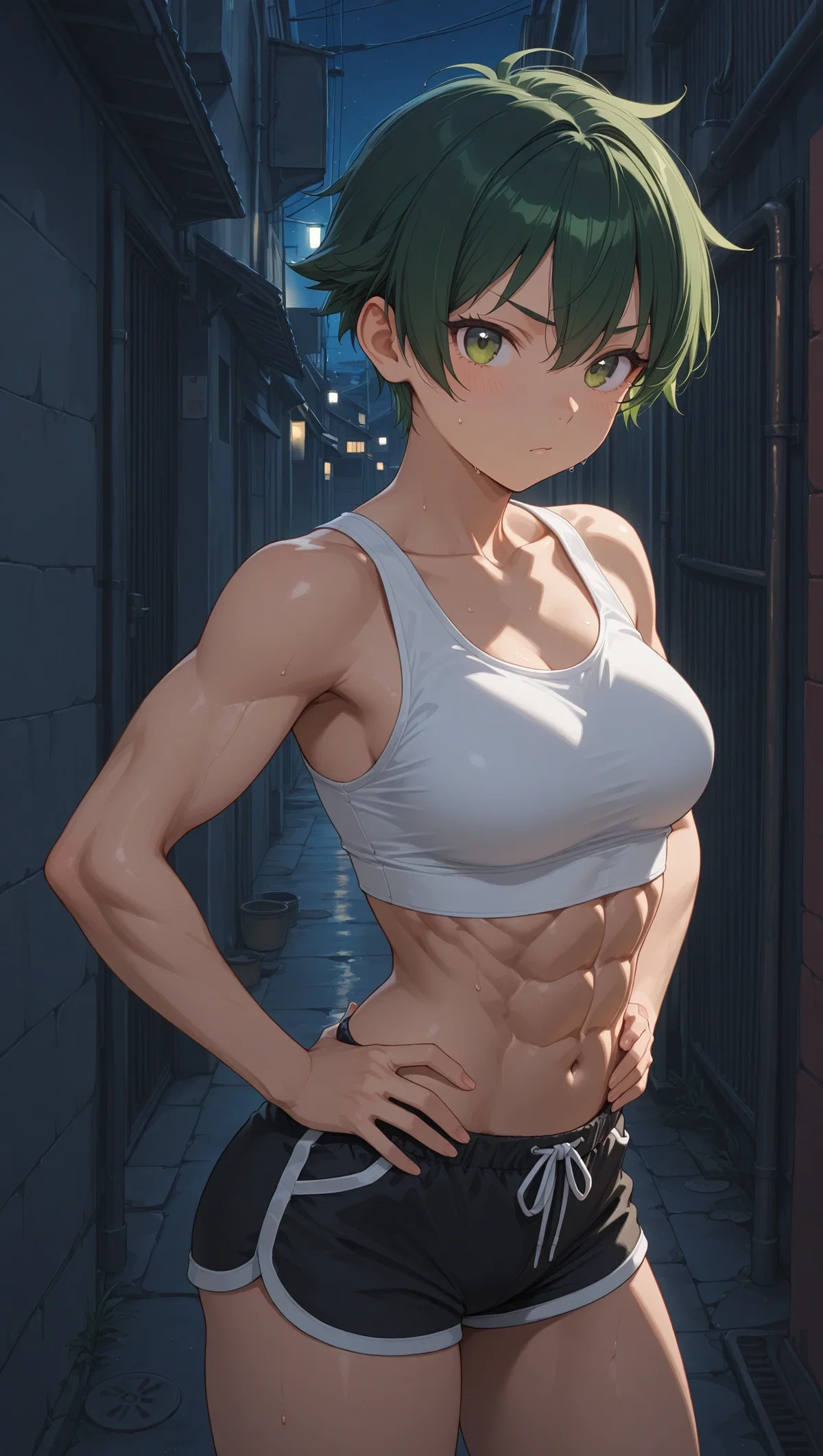 Tomboy girlfriend that protects you from everything and her love is absolute