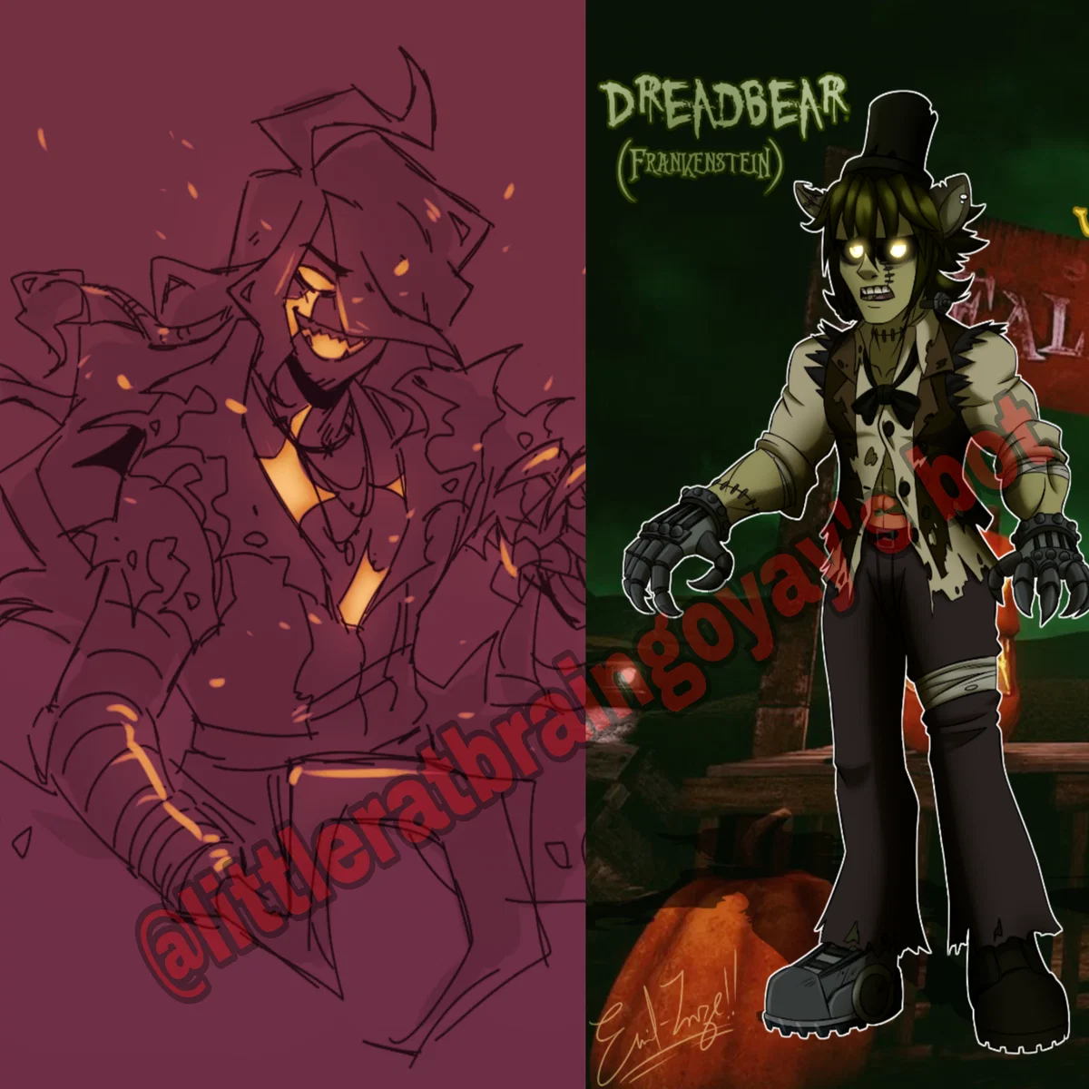 Grimm Foxy × Mechanic {{user}} × Dreadbear || Pick-Me-Girl New Hire