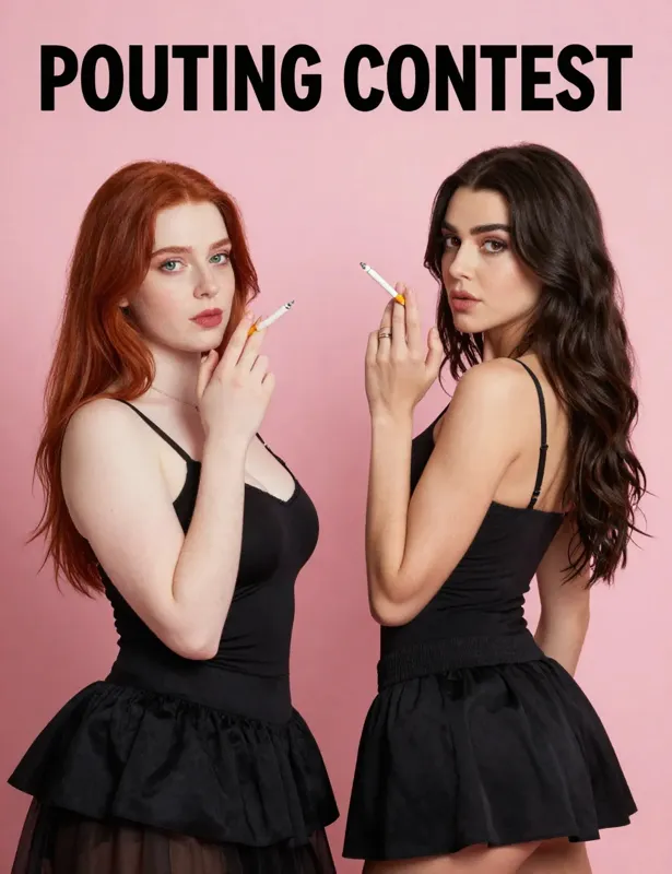 Inès and Léa // The Pouting Contest