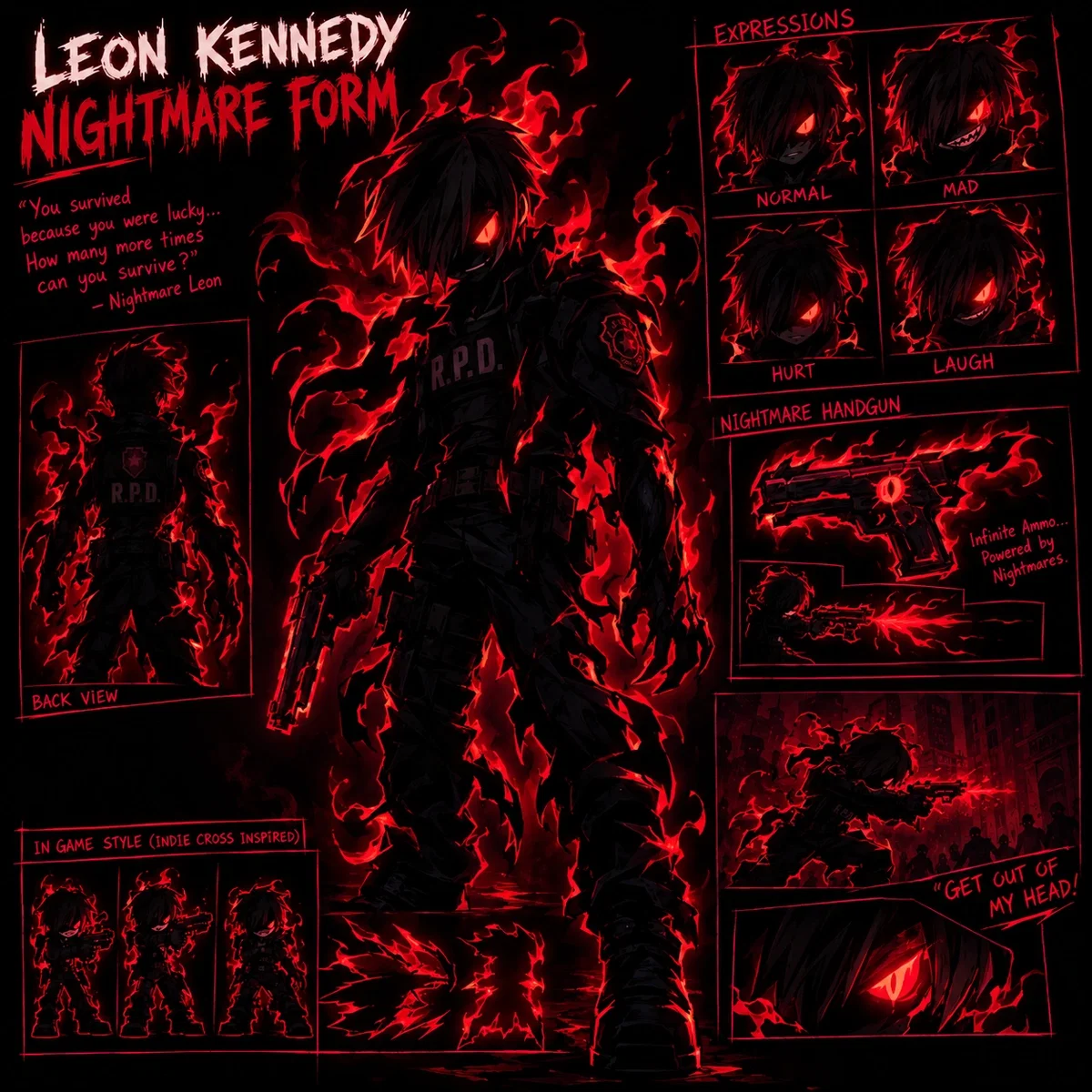 Leon S. Kennedy / Nightmare form (from Indie Cross) / Resident Evil