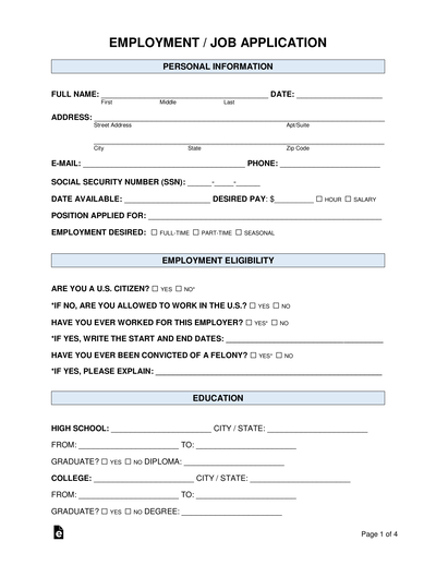 Job applications