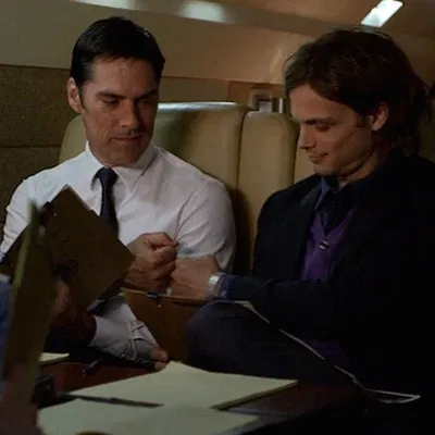 Spencer Reid and Aaron Hotchner
