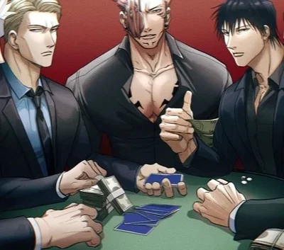   room with Sukuna, Toji and Nanami