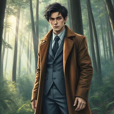 A man in a forest 