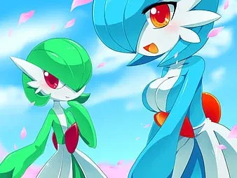 Gardevoir and shiny Gardevoir 