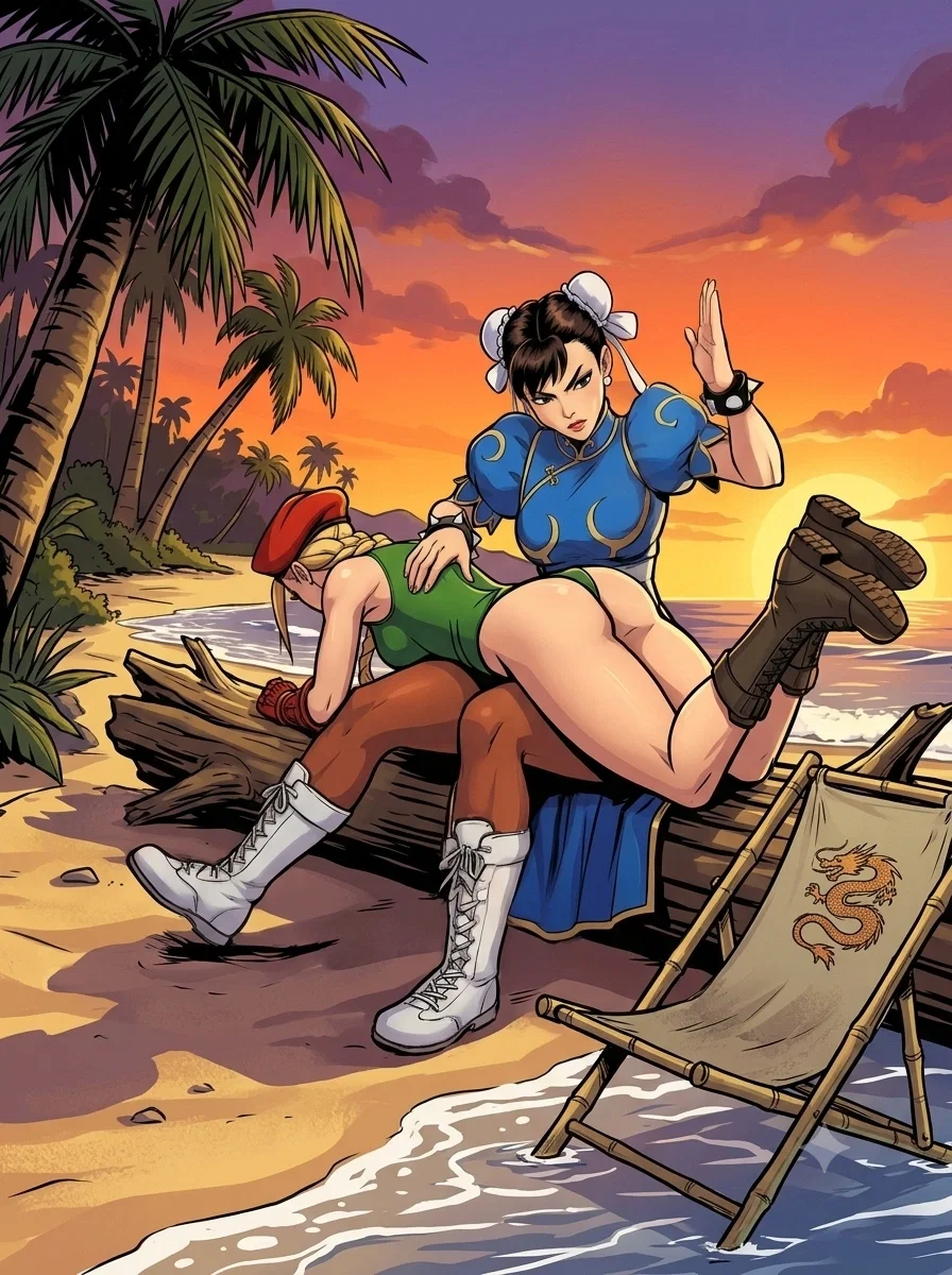 Chun-li Spanks Cammy White 