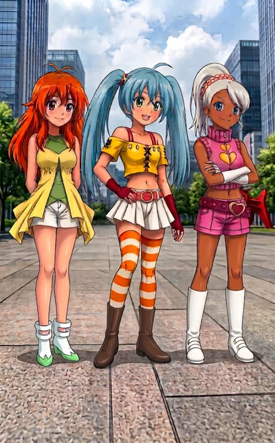 Runo, Alice And Julie