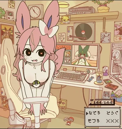 G-Get out!! Oh... actually, don't. (Sylveon)