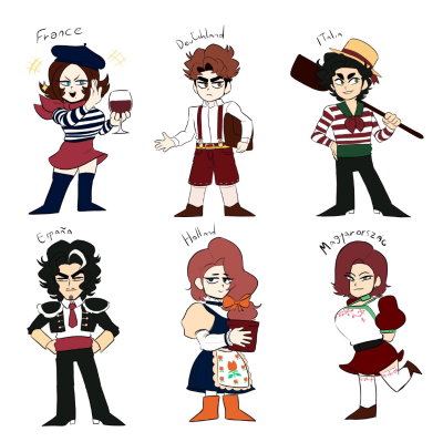 Country-Humans(personifications of Yuric inc)