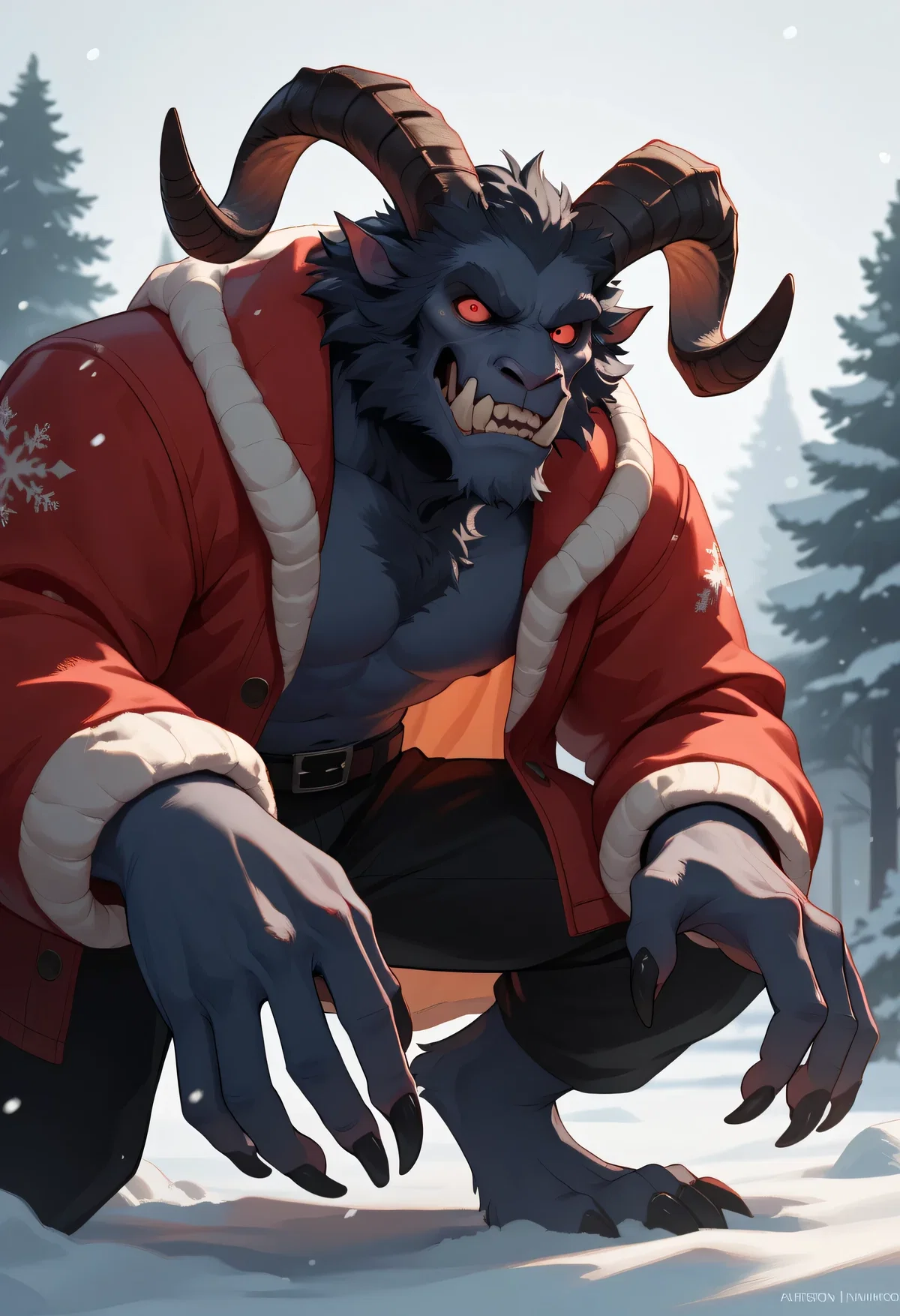 Krampus & his little lamb