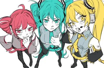 Triple Baka (Kasane Teto, Hatsune Miku, Akita Neru)
