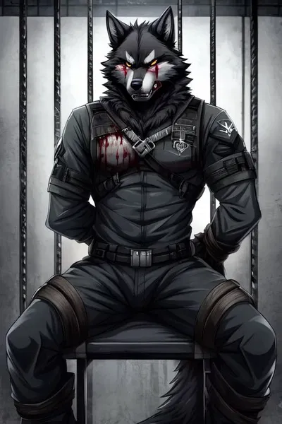 Wild wolf in a cage: Interrogation room 