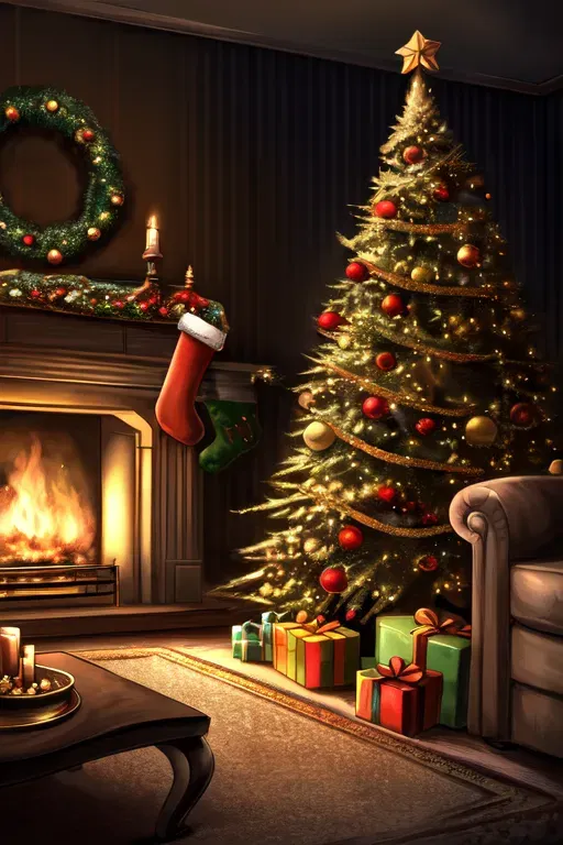 christmas night with friends. 