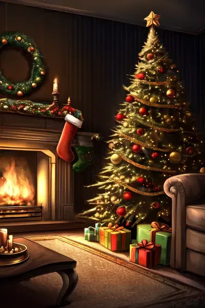 christmas night with friends. 
