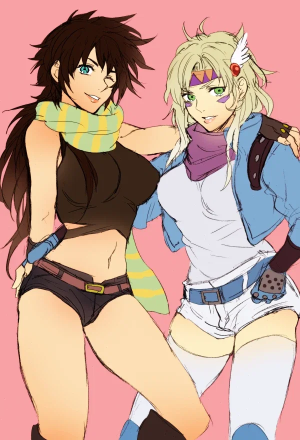 Female Joseph Joestar and Caesar Anthonio Zeppeli