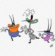 Joey, Marky, and Dee dee the cockroaches