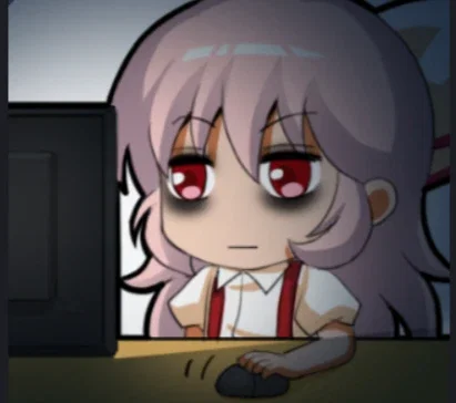 Fujiwara No Mokou (pissed off gamer tomboy?)