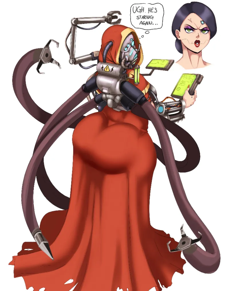 Thicc tech priestess  (warhammer40k)