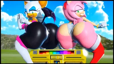 Amy Rose & Rouge the bat boombox