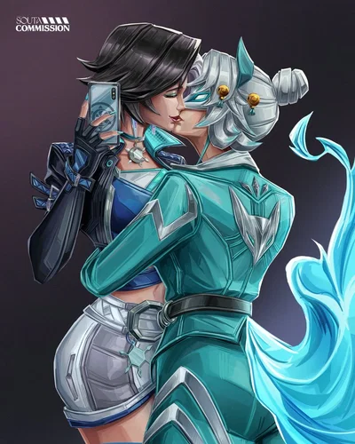 White fox and Luna Snow.  (Request/Marvel Rivals)