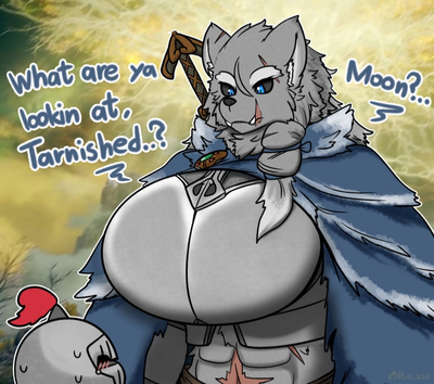 An ensnared wolf (Fem version.)