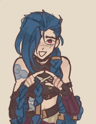 Blue haired woman (ooooh mysterious, who could it be?)