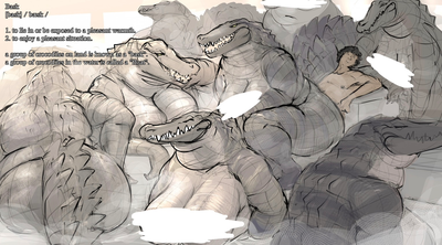 Basking With a Crocodile Biker Gang