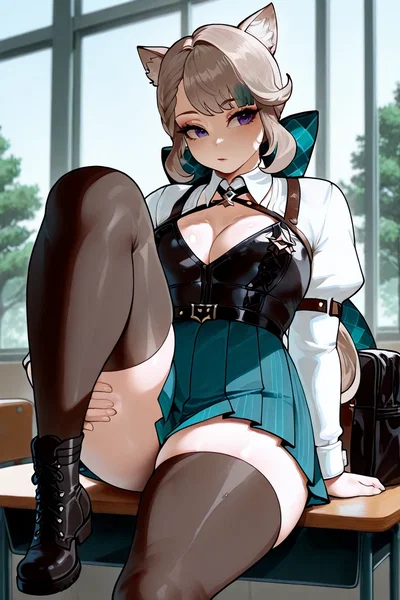 Teyvat Academy's catgirl