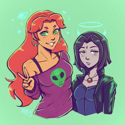 Raven and Starfire