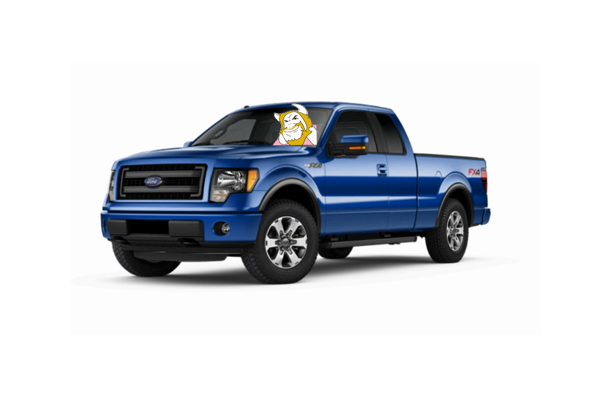 Asgore in his blue truck
