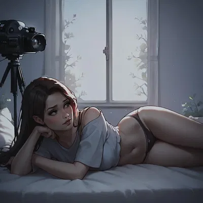 Your friend tries out camming (with chat)