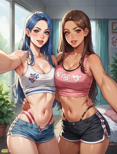 Slutty BFFs get competitive about anything
