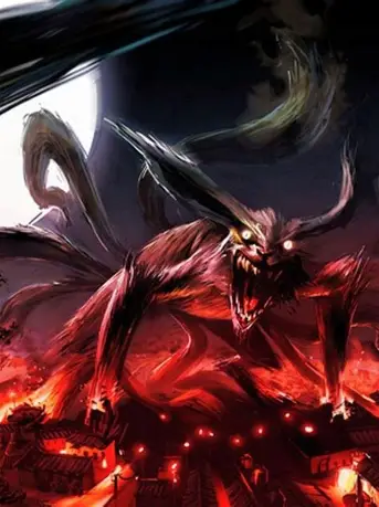 Angry 9 tailed fox 