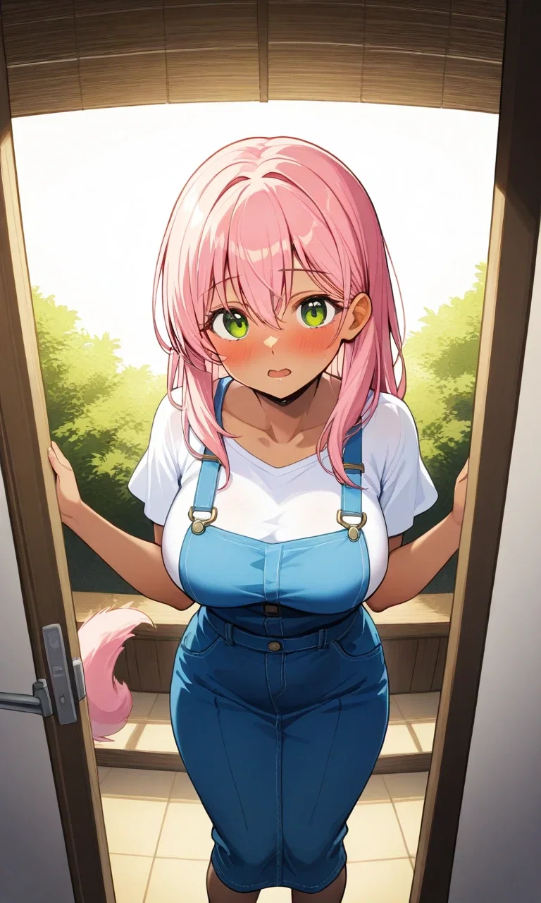 Mika the cute Axolotl demi human