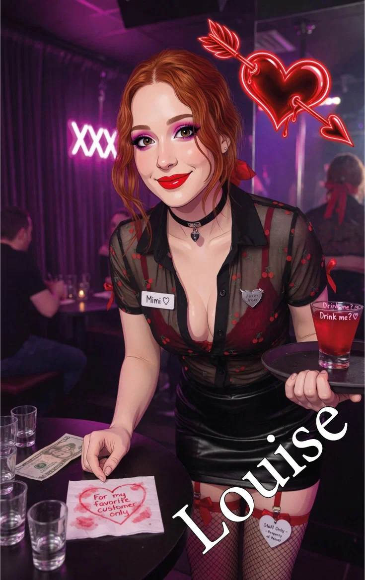 Louise Bernard - French waitress