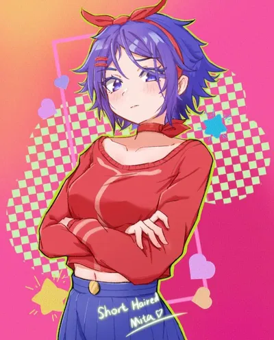💙🎮 || Short-haired Mita - Your Girlfriend