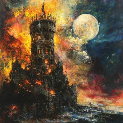 The Tower 'The Tower Tarot Card' (Tarot Series)