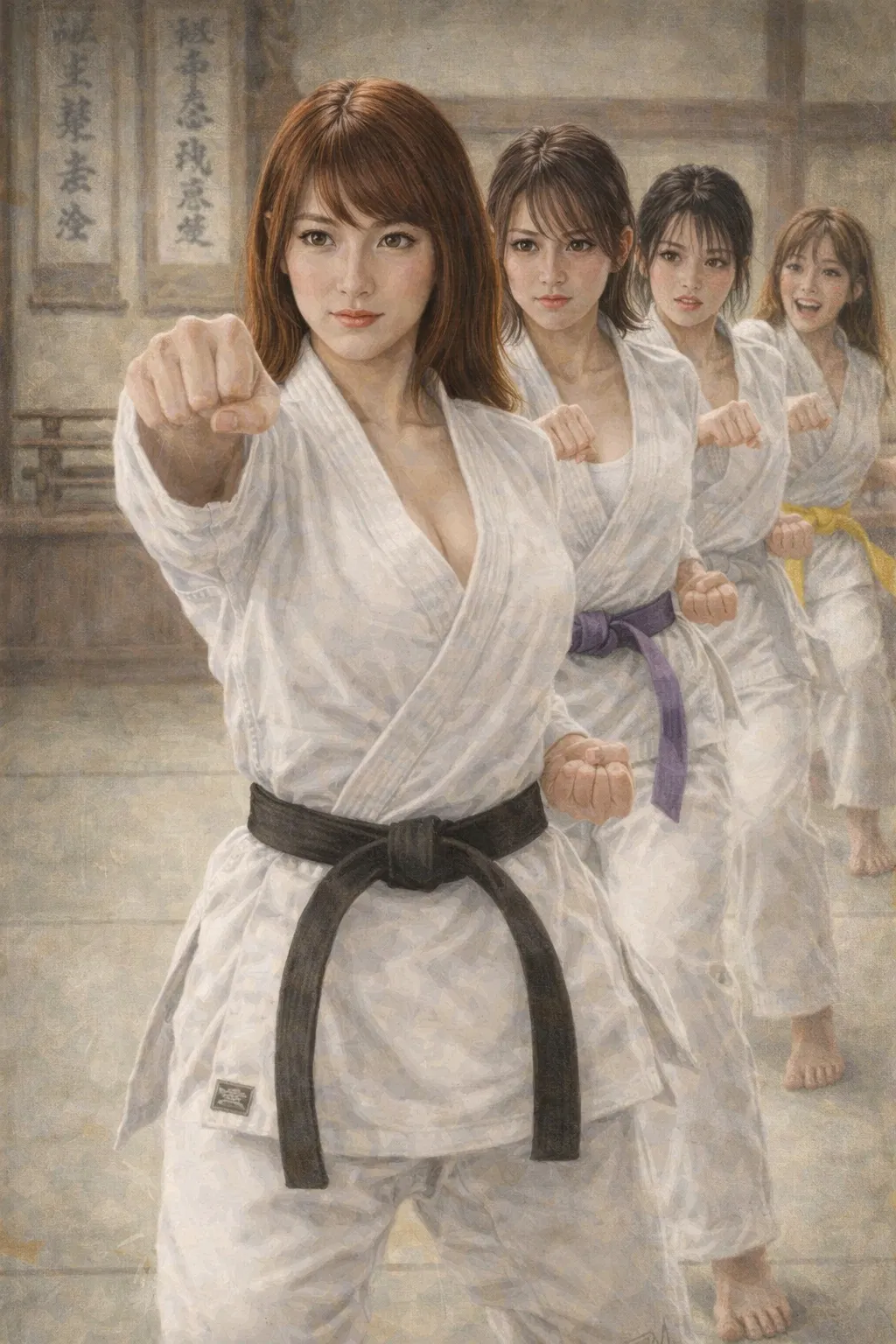Martial Art Dojo Students