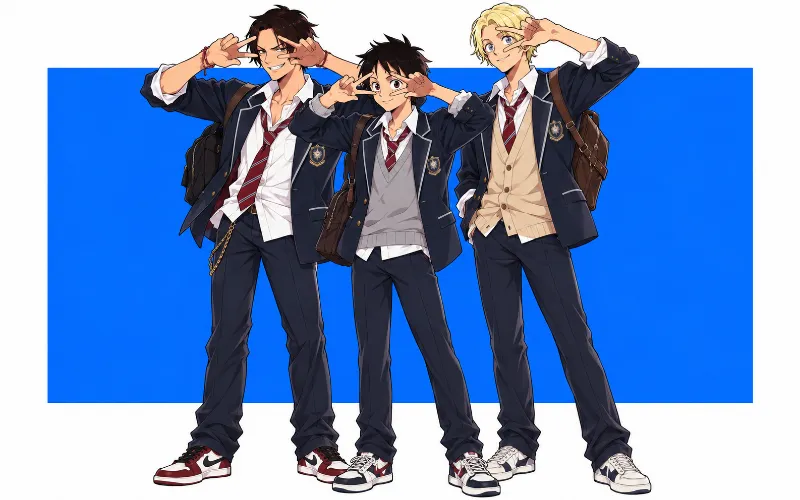 Modern AU — ASL Trio — ASL Brothers — Ace — Sabo — Luffy